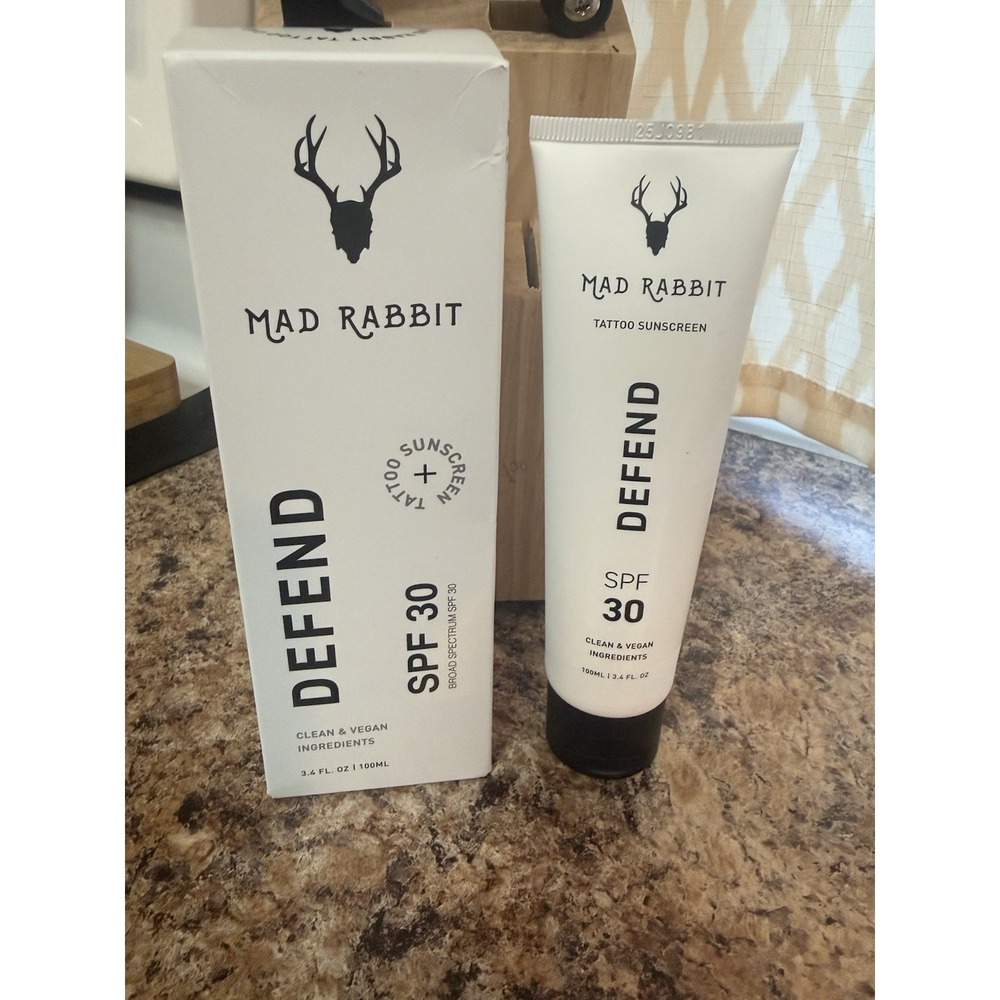 Mad Rabbit Defend Tattoo Sunscreen SPF 30, 3.4 fl oz 100 mL-NEW IN BOX